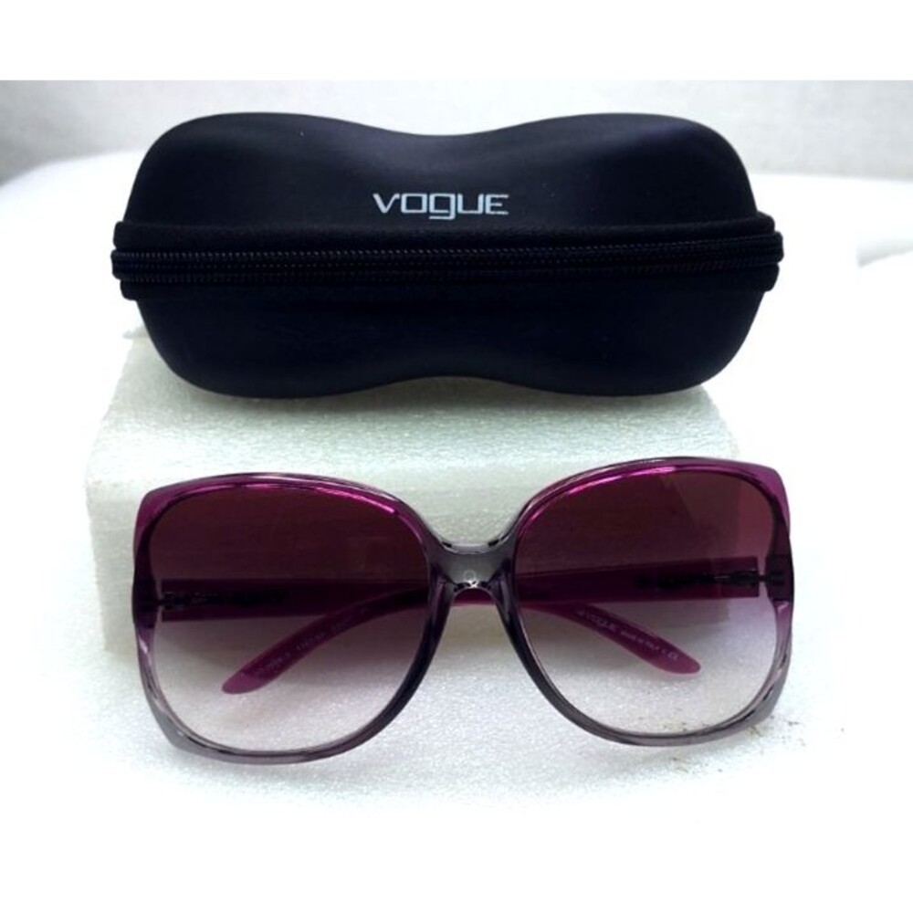Vogue Italy Oversized Sunglasses Women Purple Cat VO 2568-S wC ase 57-16-140mm